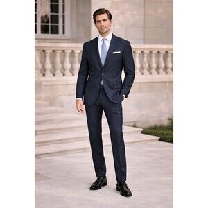 BROOKS BROTHERS 1818 Saxon Wool Blazer 44R Navy Madison Jacket USA Union Made